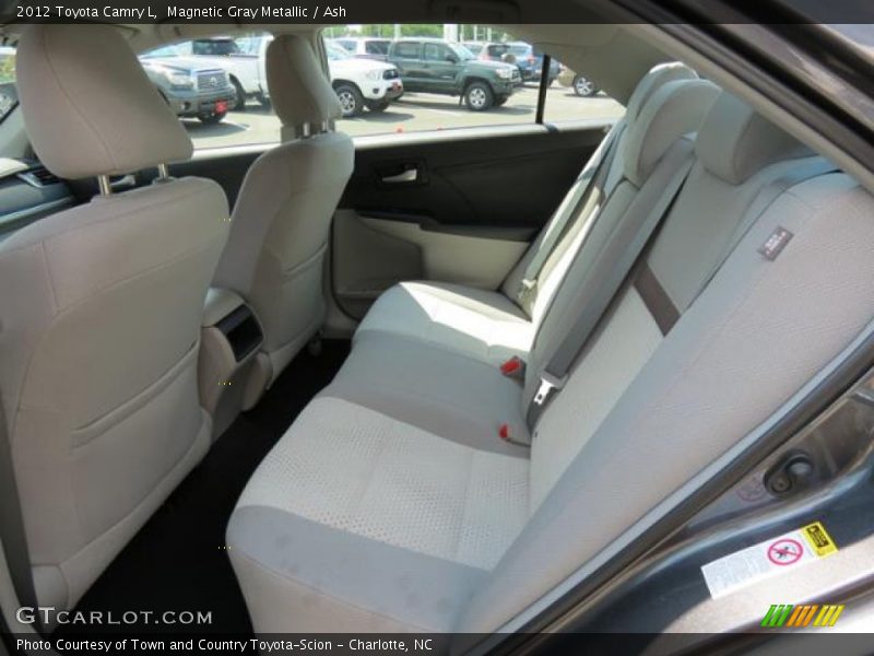 Rear Seat of 2012 Camry L