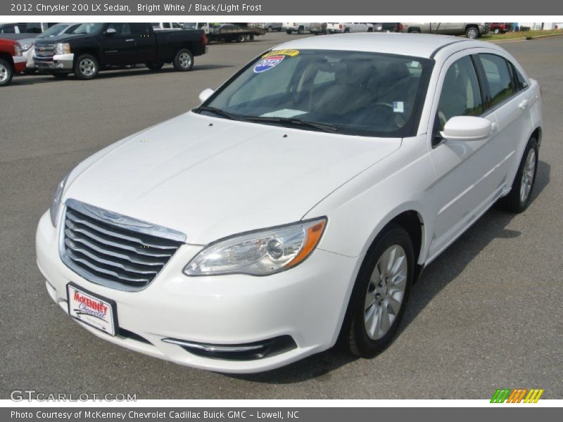Bright White / Black/Light Frost 2012 Chrysler 200 LX Sedan