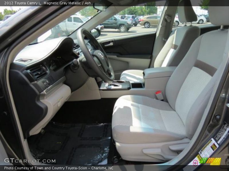 Front Seat of 2012 Camry L