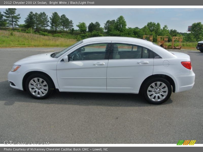 Bright White / Black/Light Frost 2012 Chrysler 200 LX Sedan