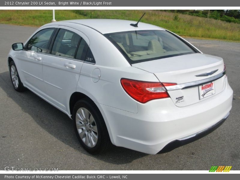 Bright White / Black/Light Frost 2012 Chrysler 200 LX Sedan