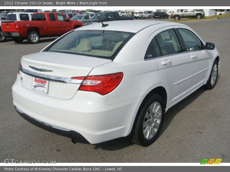 Bright White / Black/Light Frost 2012 Chrysler 200 LX Sedan