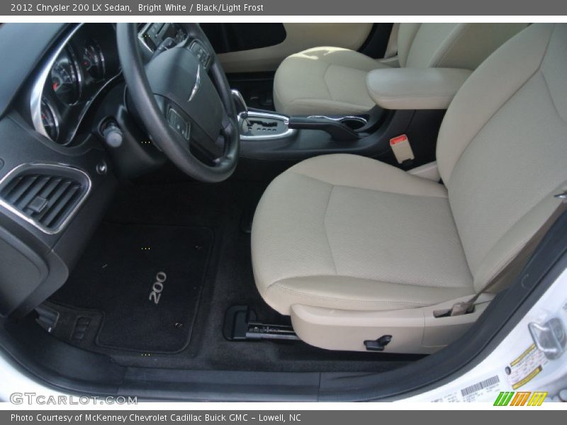 Bright White / Black/Light Frost 2012 Chrysler 200 LX Sedan