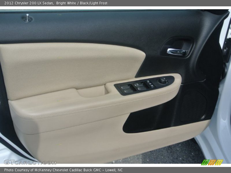 Bright White / Black/Light Frost 2012 Chrysler 200 LX Sedan