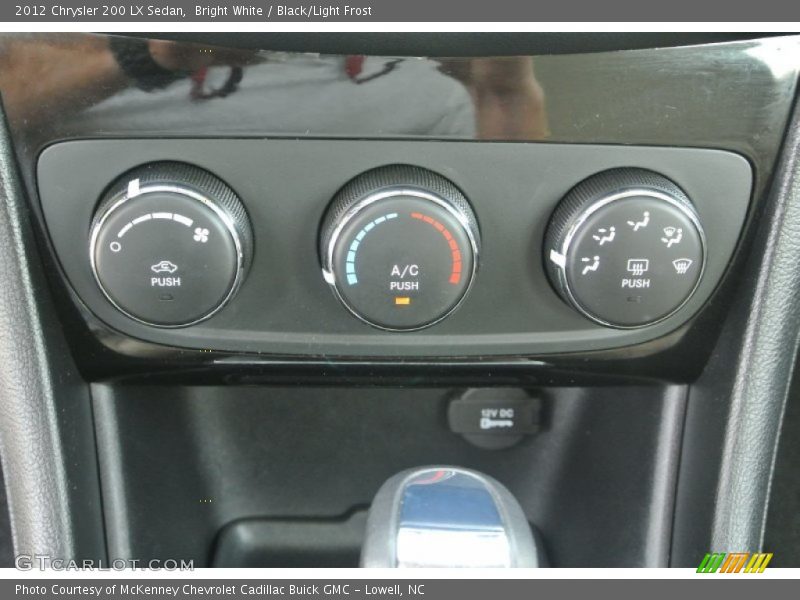 Bright White / Black/Light Frost 2012 Chrysler 200 LX Sedan