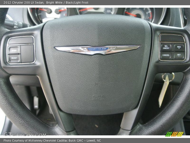 Bright White / Black/Light Frost 2012 Chrysler 200 LX Sedan