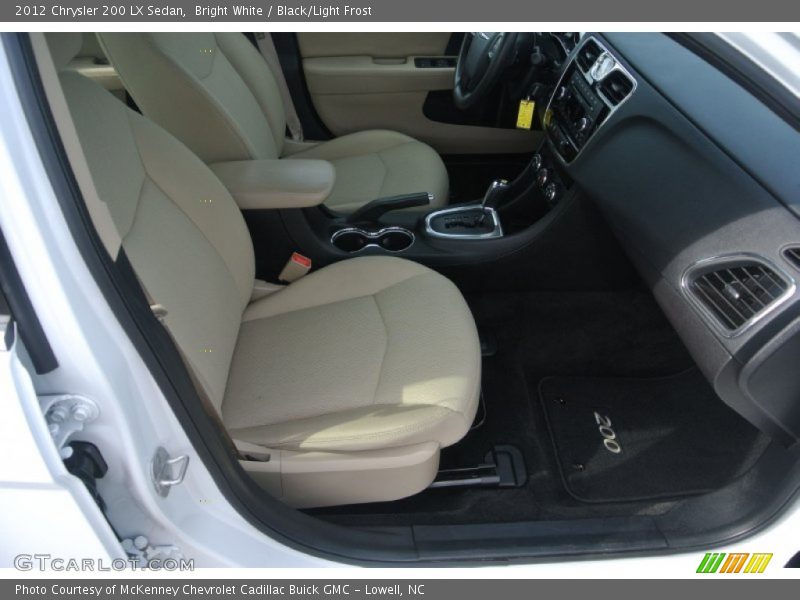 Bright White / Black/Light Frost 2012 Chrysler 200 LX Sedan
