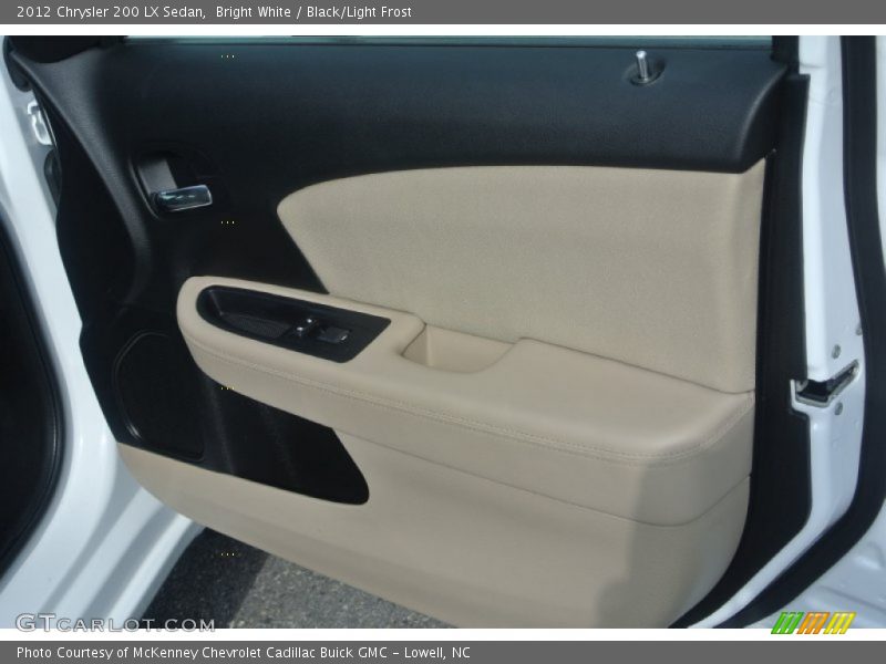 Bright White / Black/Light Frost 2012 Chrysler 200 LX Sedan