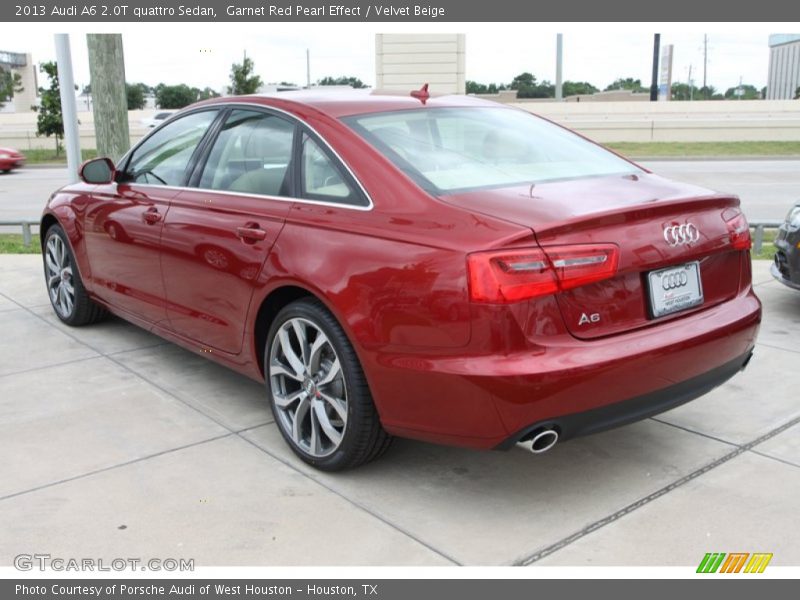 Garnet Red Pearl Effect / Velvet Beige 2013 Audi A6 2.0T quattro Sedan