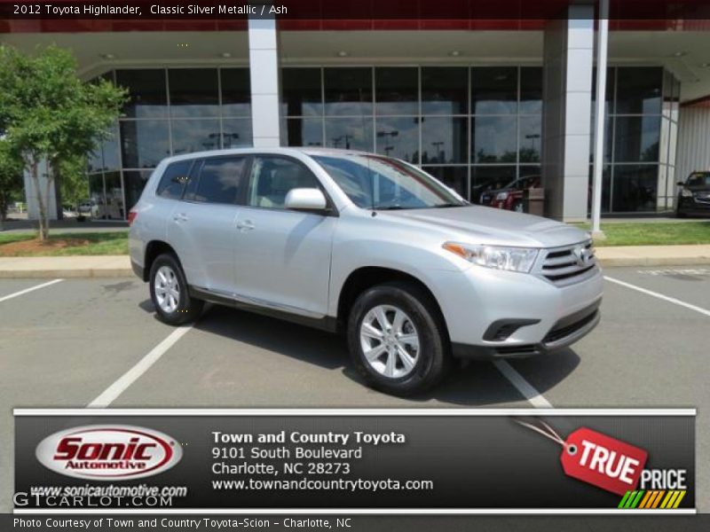 Classic Silver Metallic / Ash 2012 Toyota Highlander