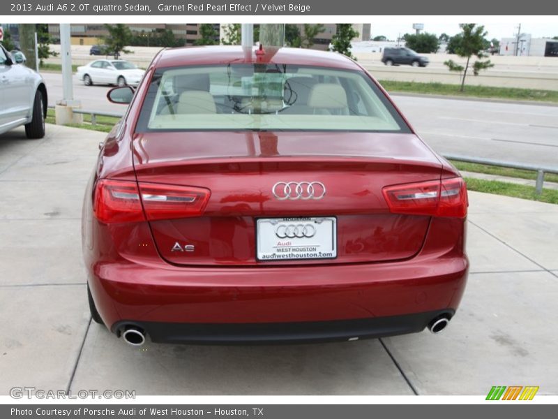 Garnet Red Pearl Effect / Velvet Beige 2013 Audi A6 2.0T quattro Sedan