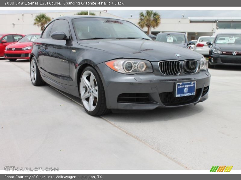 Sparkling Graphite Metallic / Black 2008 BMW 1 Series 135i Coupe