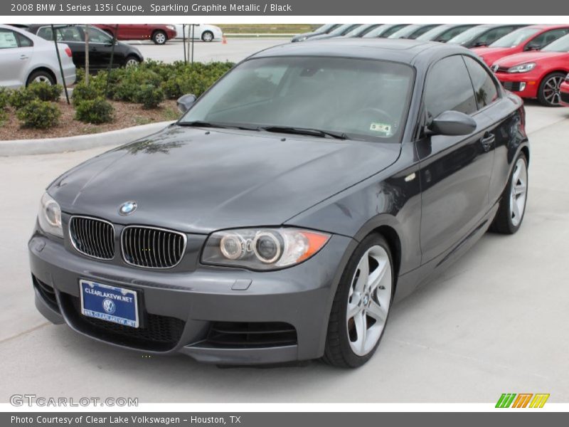 Sparkling Graphite Metallic / Black 2008 BMW 1 Series 135i Coupe