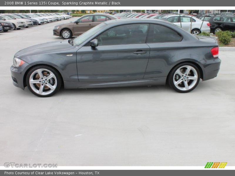 Sparkling Graphite Metallic / Black 2008 BMW 1 Series 135i Coupe