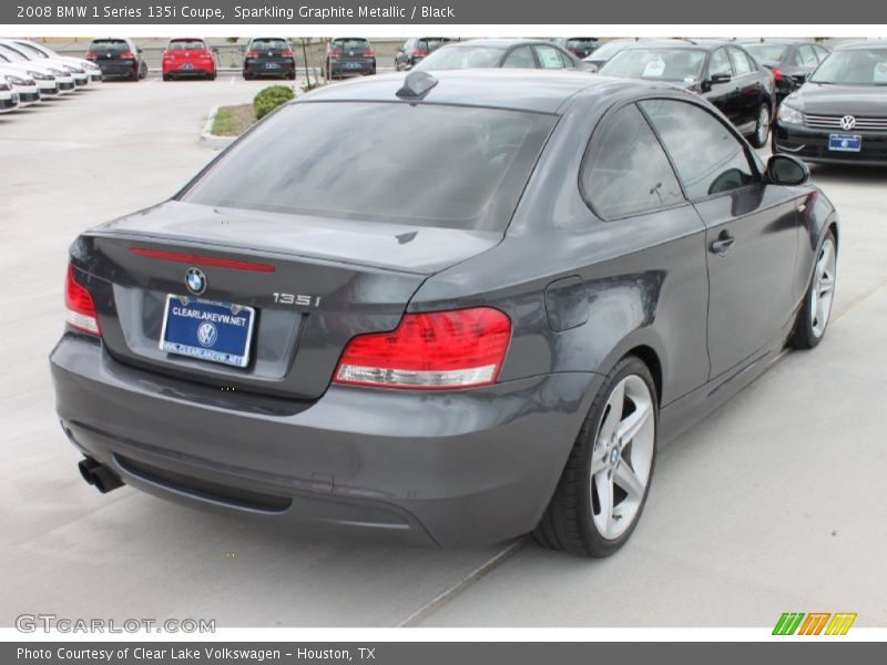 Sparkling Graphite Metallic / Black 2008 BMW 1 Series 135i Coupe