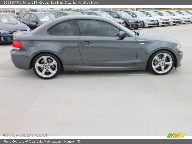 Sparkling Graphite Metallic / Black 2008 BMW 1 Series 135i Coupe