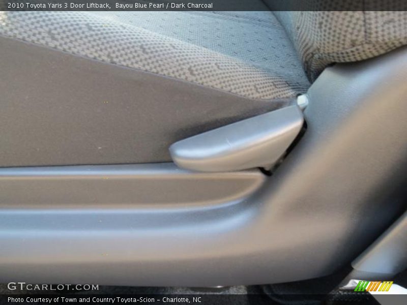 Bayou Blue Pearl / Dark Charcoal 2010 Toyota Yaris 3 Door Liftback
