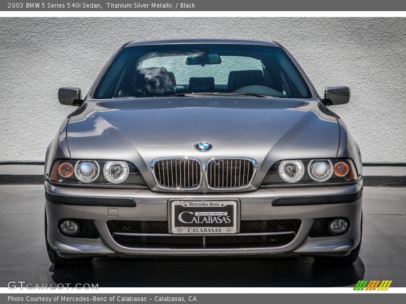 Titanium Silver Metallic / Black 2003 BMW 5 Series 540i Sedan