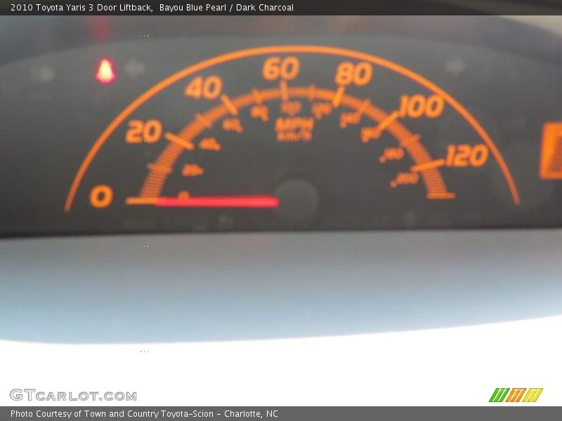 Bayou Blue Pearl / Dark Charcoal 2010 Toyota Yaris 3 Door Liftback