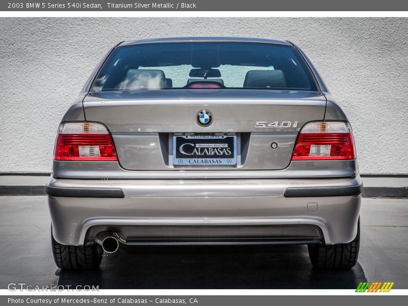 Titanium Silver Metallic / Black 2003 BMW 5 Series 540i Sedan
