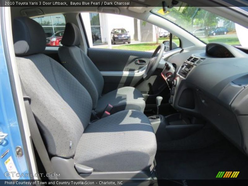 Bayou Blue Pearl / Dark Charcoal 2010 Toyota Yaris 3 Door Liftback