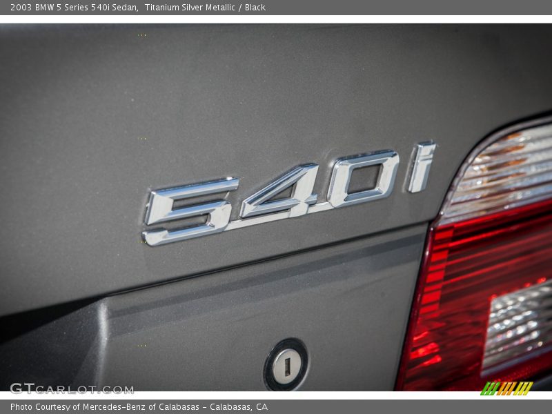 Titanium Silver Metallic / Black 2003 BMW 5 Series 540i Sedan