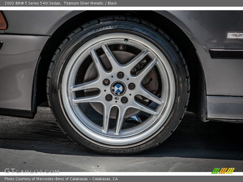 Titanium Silver Metallic / Black 2003 BMW 5 Series 540i Sedan