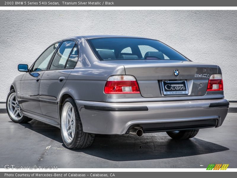Titanium Silver Metallic / Black 2003 BMW 5 Series 540i Sedan
