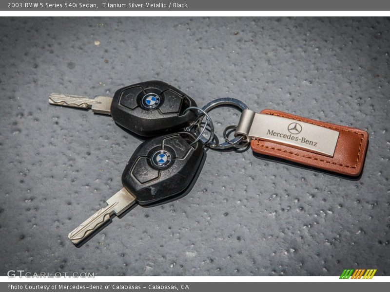 Titanium Silver Metallic / Black 2003 BMW 5 Series 540i Sedan