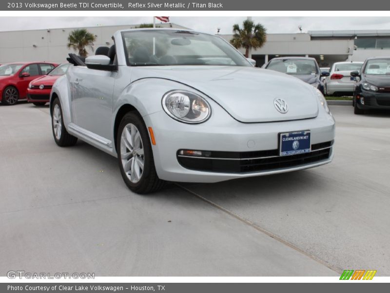 Reflex Silver Metallic / Titan Black 2013 Volkswagen Beetle TDI Convertible