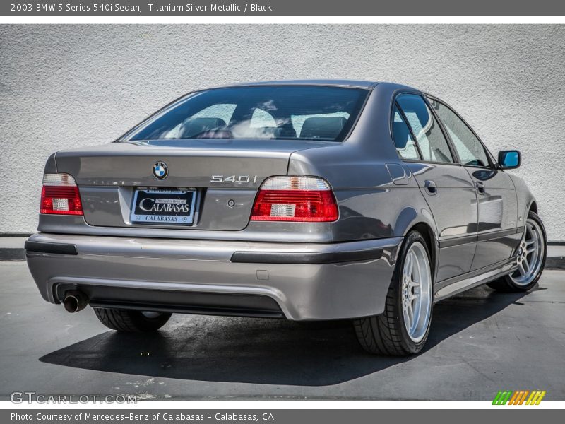 Titanium Silver Metallic / Black 2003 BMW 5 Series 540i Sedan