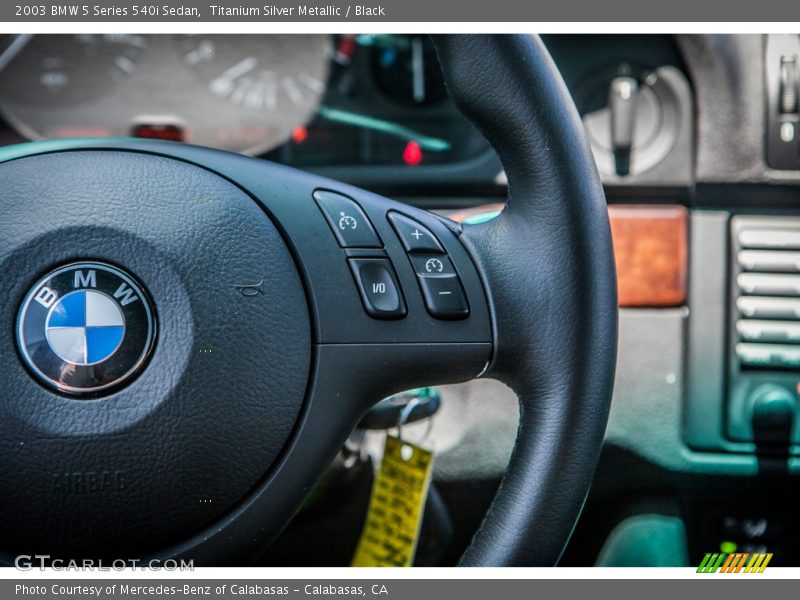 Titanium Silver Metallic / Black 2003 BMW 5 Series 540i Sedan