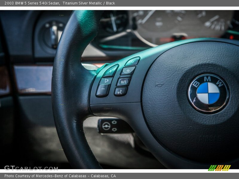 Titanium Silver Metallic / Black 2003 BMW 5 Series 540i Sedan