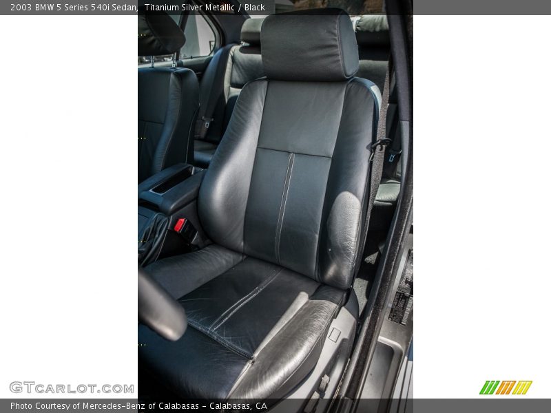 Titanium Silver Metallic / Black 2003 BMW 5 Series 540i Sedan