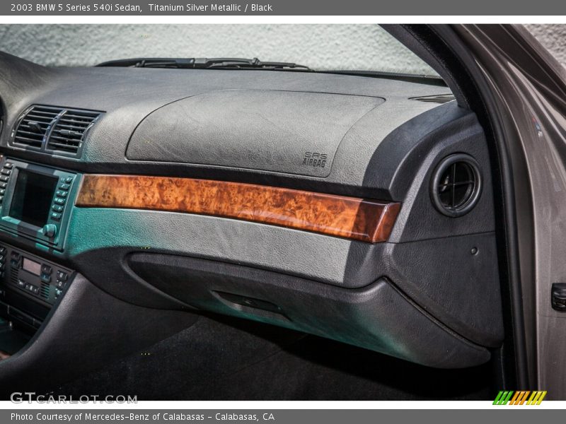Titanium Silver Metallic / Black 2003 BMW 5 Series 540i Sedan