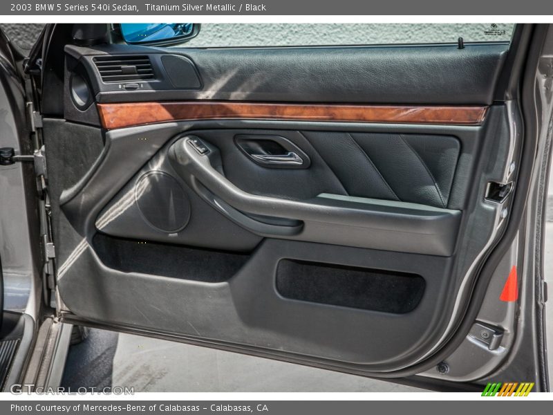 Titanium Silver Metallic / Black 2003 BMW 5 Series 540i Sedan
