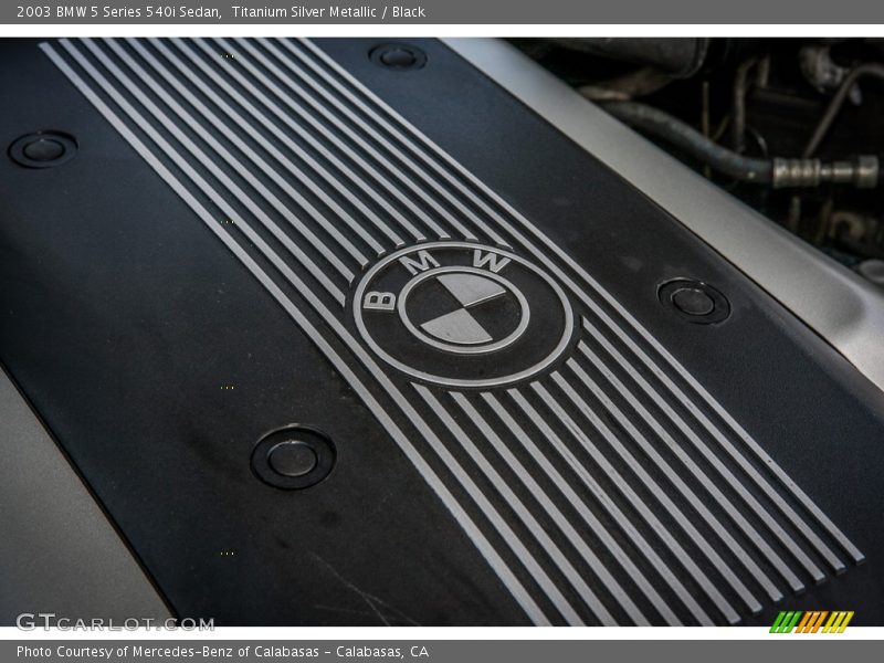 Titanium Silver Metallic / Black 2003 BMW 5 Series 540i Sedan