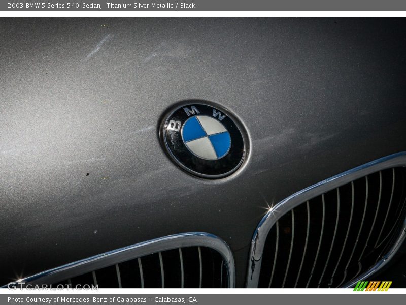 Titanium Silver Metallic / Black 2003 BMW 5 Series 540i Sedan