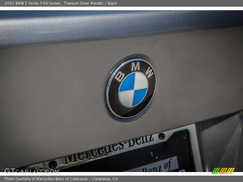 Titanium Silver Metallic / Black 2003 BMW 5 Series 540i Sedan
