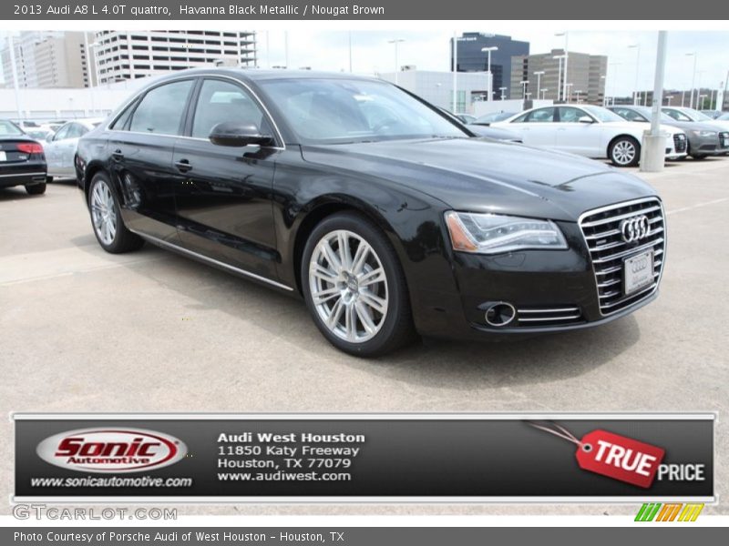 Havanna Black Metallic / Nougat Brown 2013 Audi A8 L 4.0T quattro