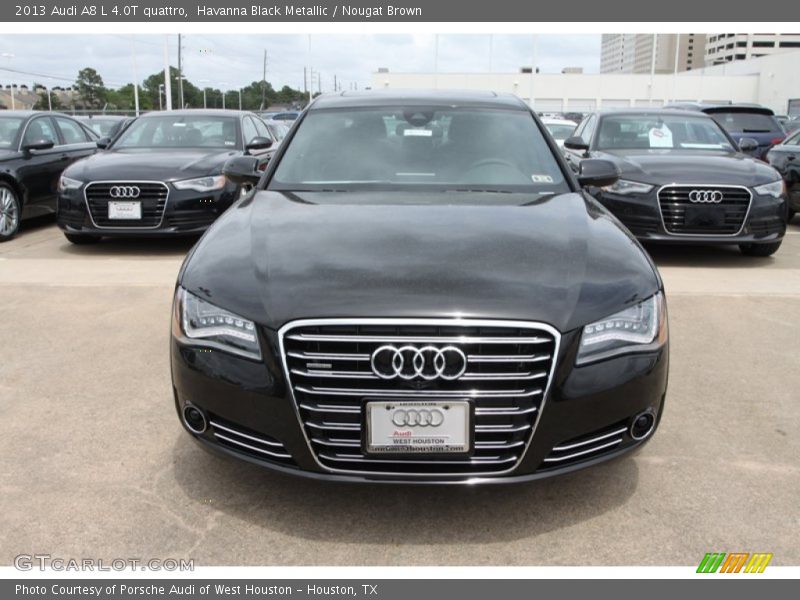 Havanna Black Metallic / Nougat Brown 2013 Audi A8 L 4.0T quattro