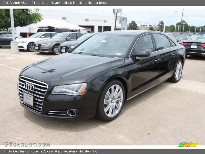 Havanna Black Metallic / Nougat Brown 2013 Audi A8 L 4.0T quattro