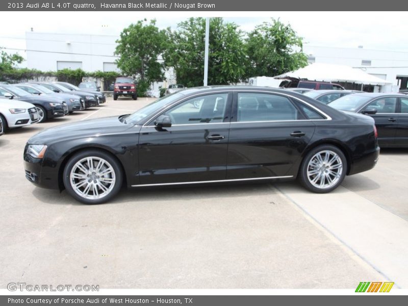 Havanna Black Metallic / Nougat Brown 2013 Audi A8 L 4.0T quattro