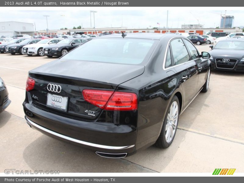 Havanna Black Metallic / Nougat Brown 2013 Audi A8 L 4.0T quattro