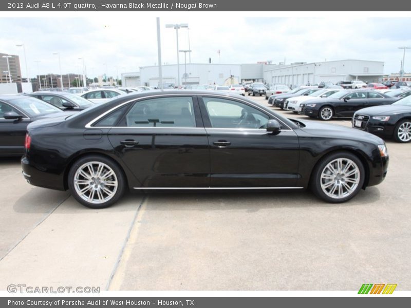 Havanna Black Metallic / Nougat Brown 2013 Audi A8 L 4.0T quattro