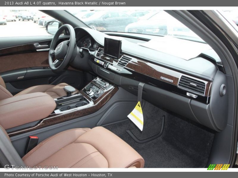 Havanna Black Metallic / Nougat Brown 2013 Audi A8 L 4.0T quattro