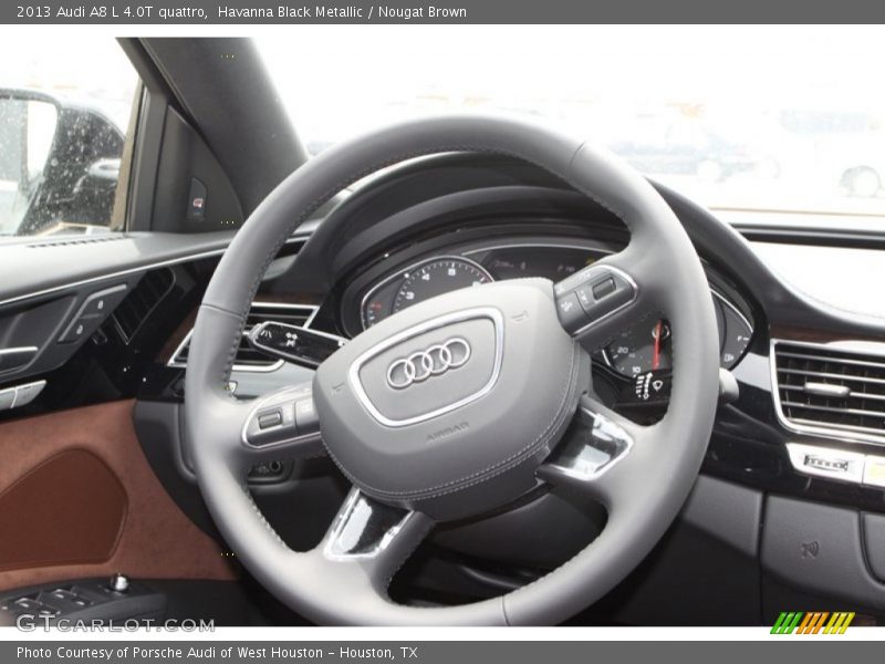 Havanna Black Metallic / Nougat Brown 2013 Audi A8 L 4.0T quattro