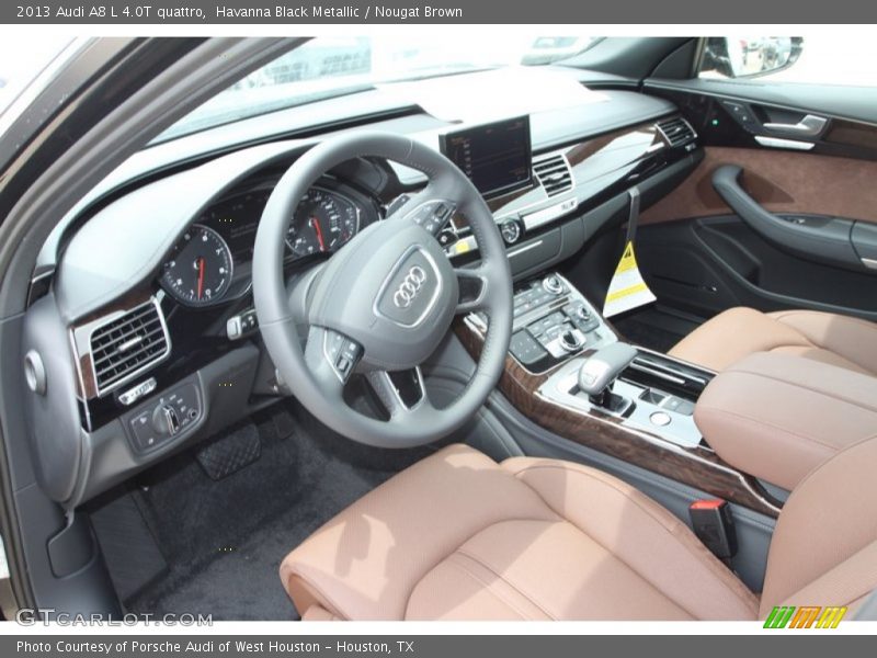 Havanna Black Metallic / Nougat Brown 2013 Audi A8 L 4.0T quattro