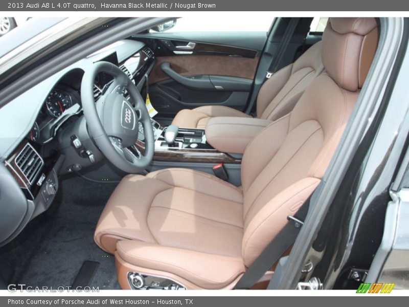 Havanna Black Metallic / Nougat Brown 2013 Audi A8 L 4.0T quattro