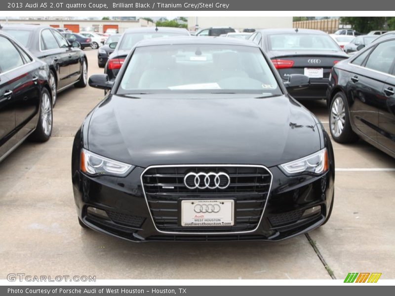 Brilliant Black / Titanium Grey/Steel Grey 2013 Audi A5 2.0T quattro Coupe